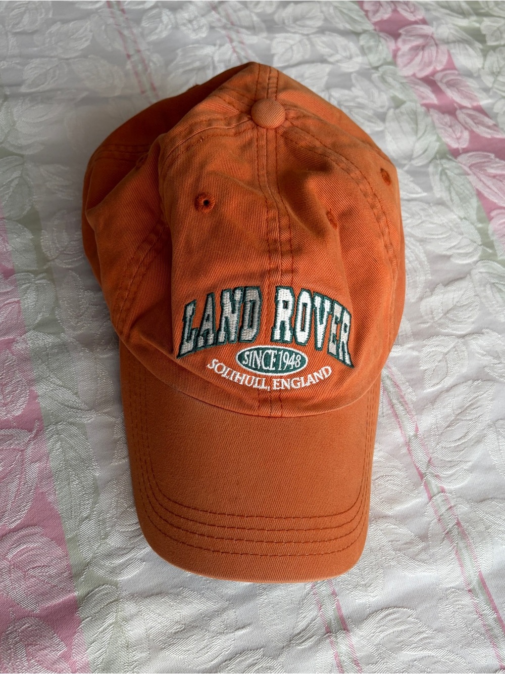 Vintage Land Rover Solihull England Since 1948 Hat Cap Orange Gorpcore